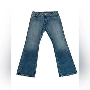 Ralph Lauren Kelly Jeans Womens Size 8x30 Medium Wash Boot Cut Y2K Flag Denim
